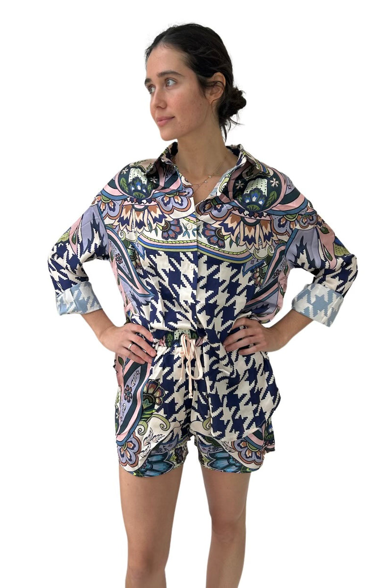 Navy Short Set Kiki Risa Clothing