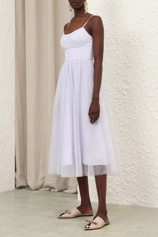 Tulle Corset Midi Dress Kiki Risa Clothing Tulle Corset Midi Dress Kiki Risa Clothing