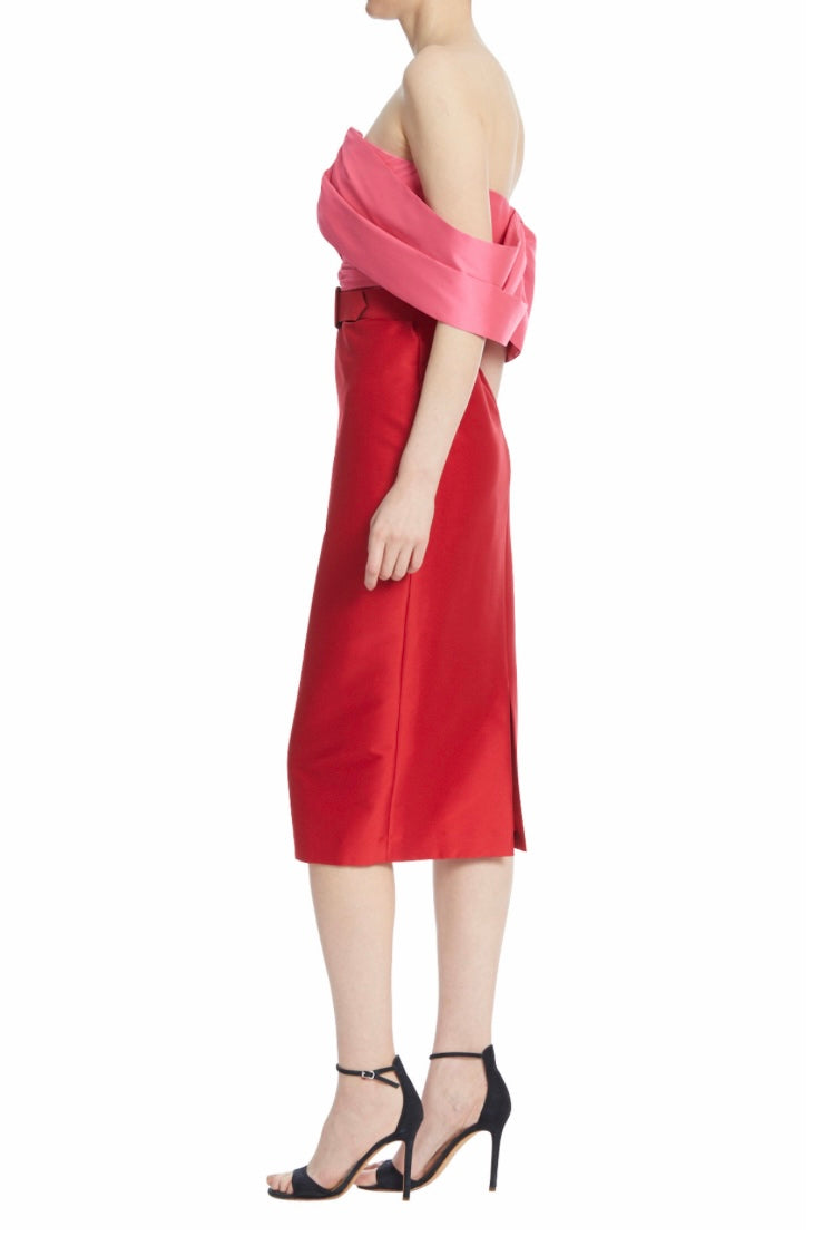 Off The Shoulder Two Tone Dress Kiki Risa Clothing