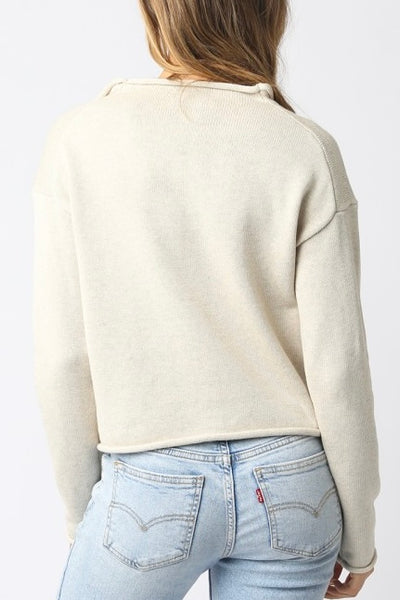 Striped Button Up Cardigan Oatmeal