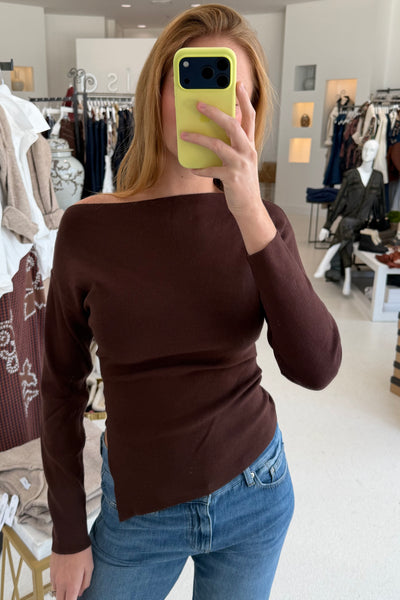 Solid Long Sleeve Brown
