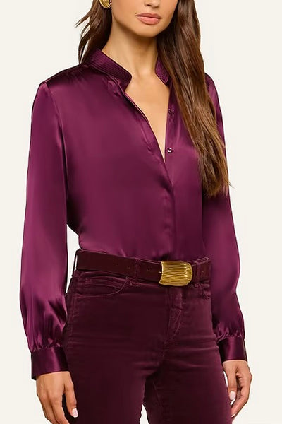 Tyler L/S Blouse Mdnt/Sangria