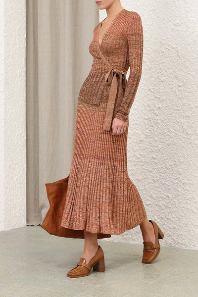 Mouline Rib Midi Skirt