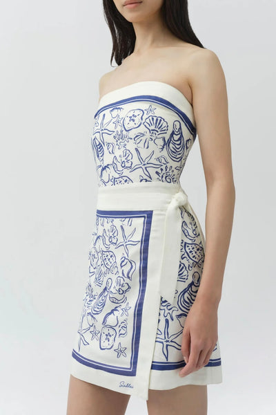 Darbie Linen Bustier Mini Dress