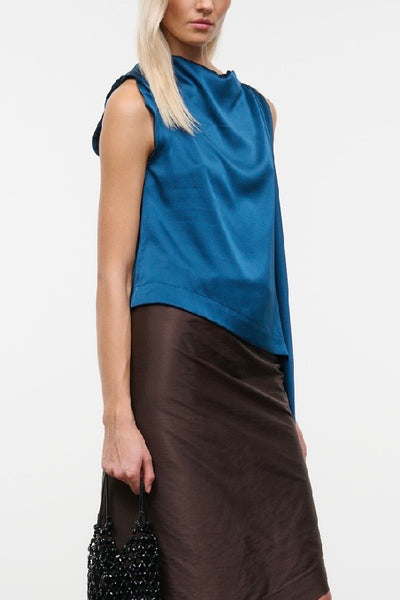 Sabina Silk Top (Harbor)