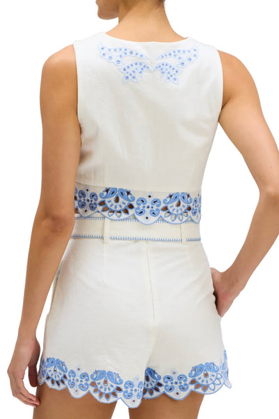 Jenny Tank White/Blue