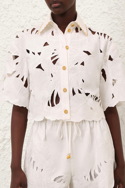 Mahon Embroidered Crop Shirt