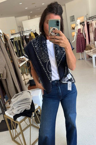 HACHIKO Scarf Marine Fonce