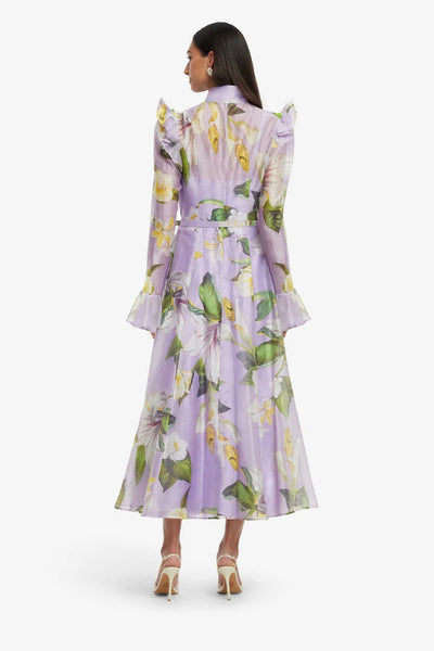KATRINA Butterfly Sleeve Midi Dress