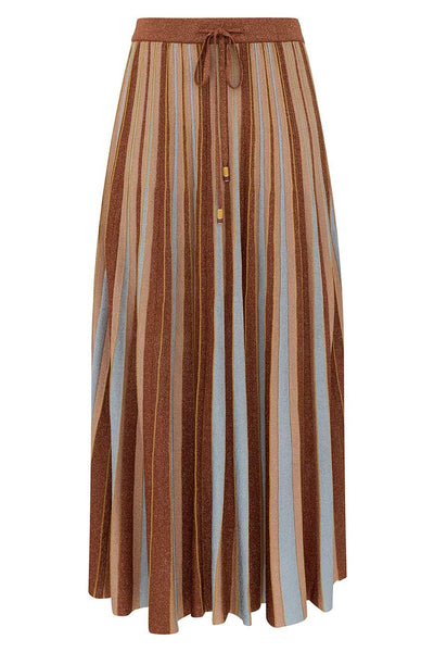 Echo Metallic Stripe Skirt