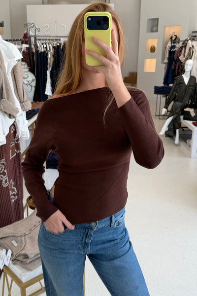 Solid Long Sleeve Brown