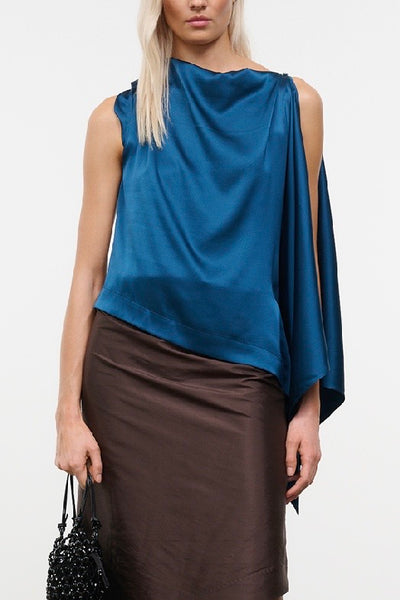 Sabina Silk Top (Harbor)