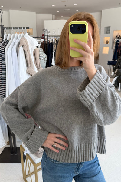 Oversized Rib Sweater (H. Grey)