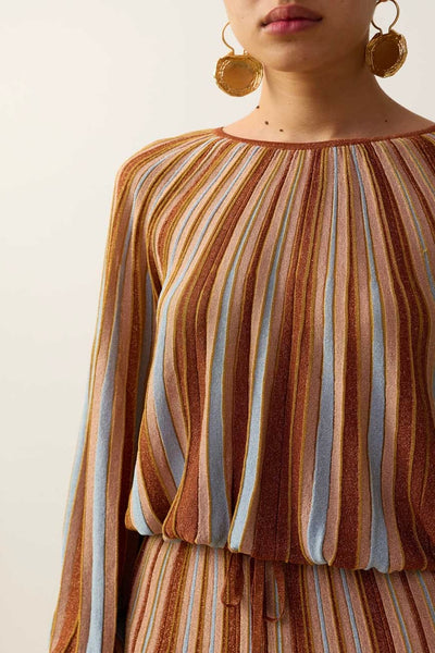 Echo Metallic Stripe Top