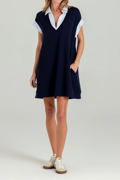 Elenor Dress (Navy)