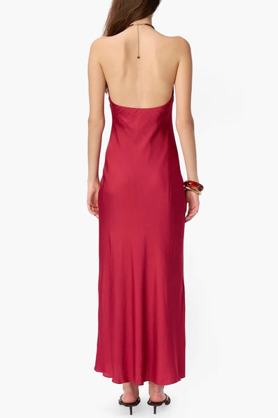 Giulia Hammered Halter Dress