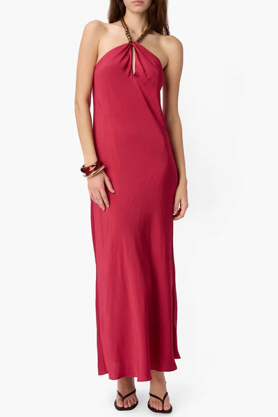 Giulia Hammered Halter Dress