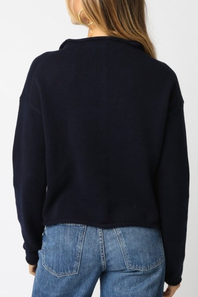 Classic Button Up Cardigan DK Navy