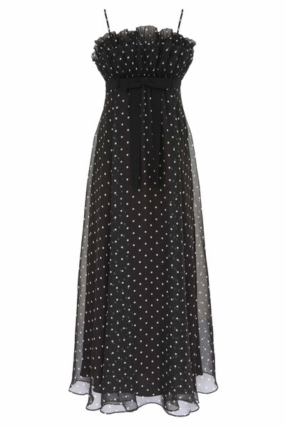Frill Pleated Midi Dress