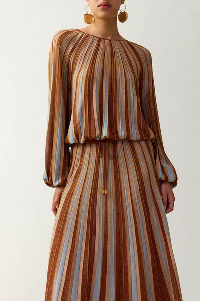 Echo Metallic Stripe Top