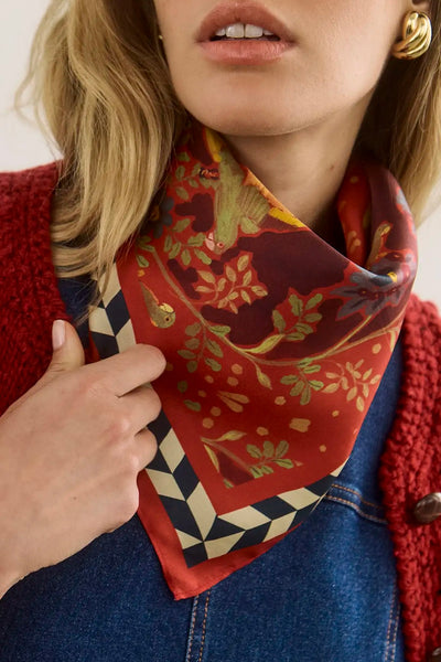 Scarf (Birds Of a Feather Maroon)
