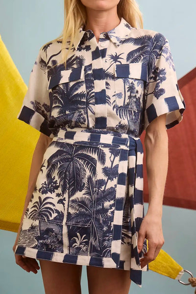 Hawkins Top (Bermuda Toile)
