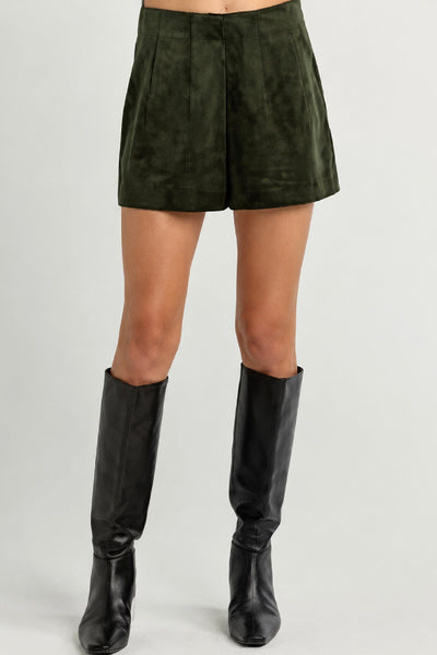 Suede Jasper Shorts Moorland Green