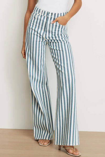Taylor High Rise Wide Leg (Stripe)