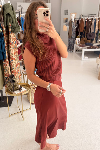 Jin Sweater Dress Combo (Russet)