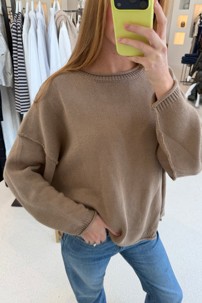 Raw Edge Sweater Mocha