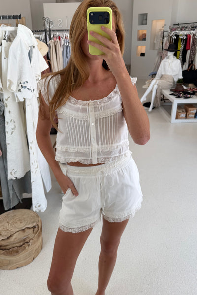 Woven Off White Two Piece Set
