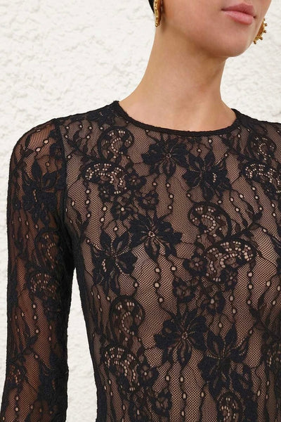 Lace Bodysuit (Black)