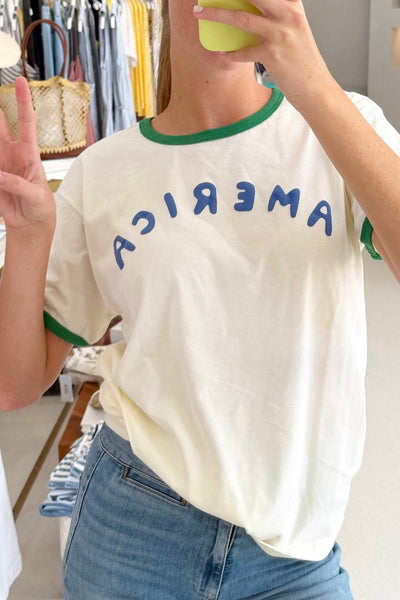AMERICA Tee Shirt (Green)