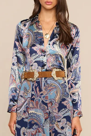 Cosette Crop Hi Low Shirt (MDNT)