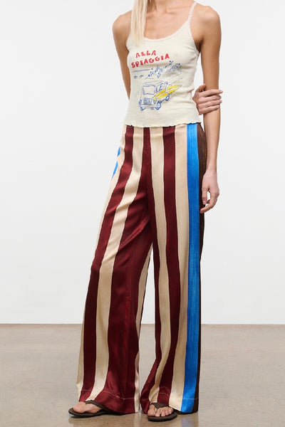 Stroll Pant Silk (Caffe Stripe)