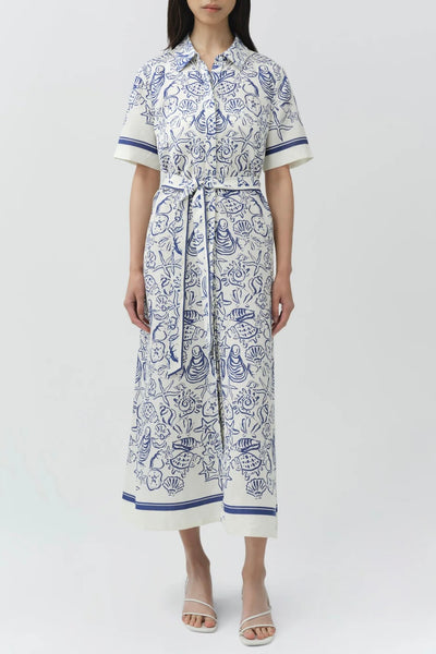 Audria Belted Midi Dress