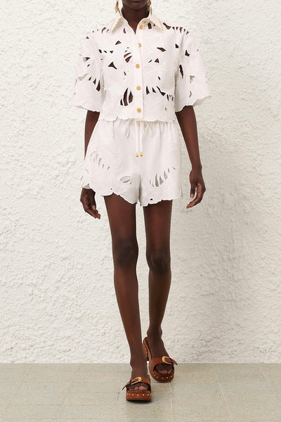 Mahon Embroidered Crop Shirt