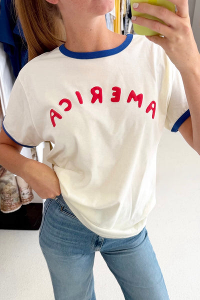 AMERICA Tee Shirt (Blue)