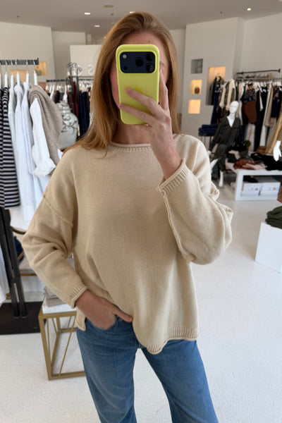 Raw Edge Sweater Oatmeal