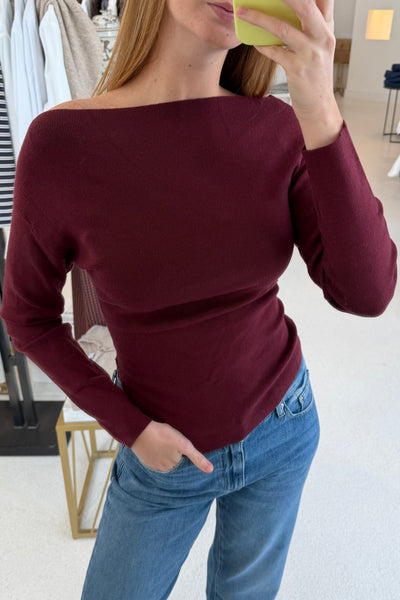 Solid Long Sleeve Burgundy