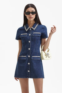 Denim Collared Mini Dress