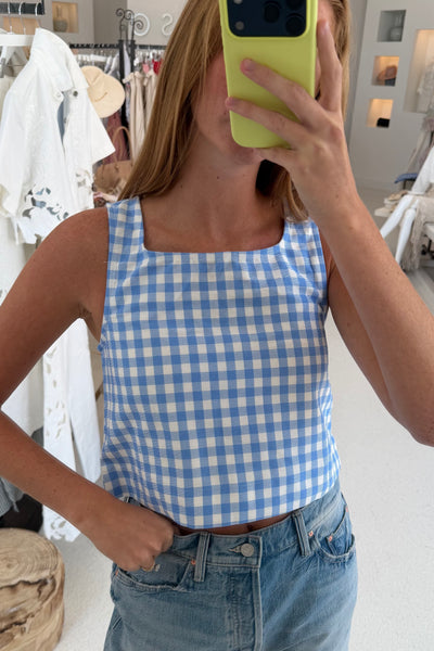 Aspen Gingham Tank Top