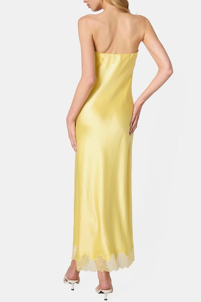 Alexandria Strapless Dress (Custard)