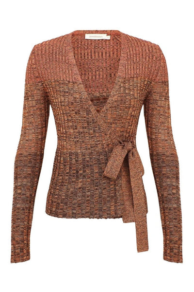 Mouline Rib Wrap Top