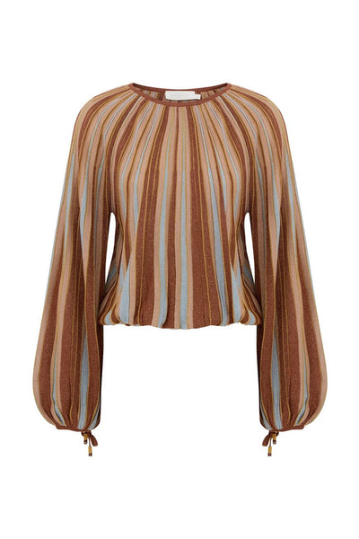 Echo Metallic Stripe Top