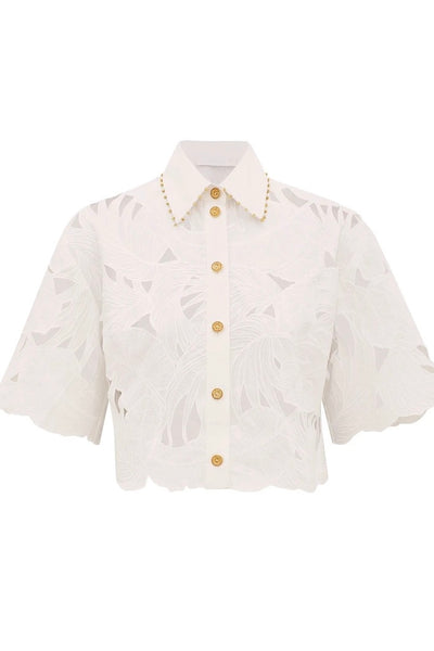 Mahon Embroidered Crop Shirt