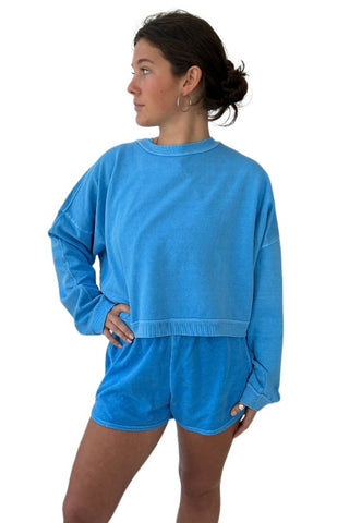 Fleece L/S Sweatshirt Blue