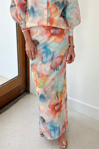 Maxi Back Slit Skirt