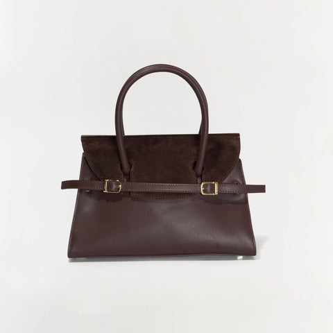 RIVER Suede Top Handle Bag