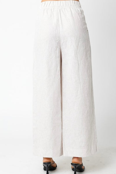 Ellen Linen Pants (Khaki)